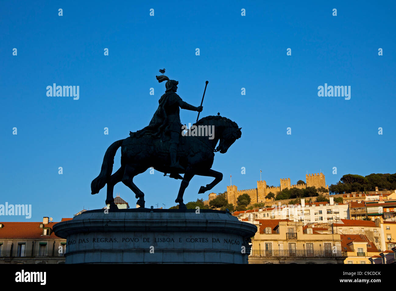 Dom Joao 1 Statue, Prac da Figueira, Lissabon Portugal Europa Stockfoto