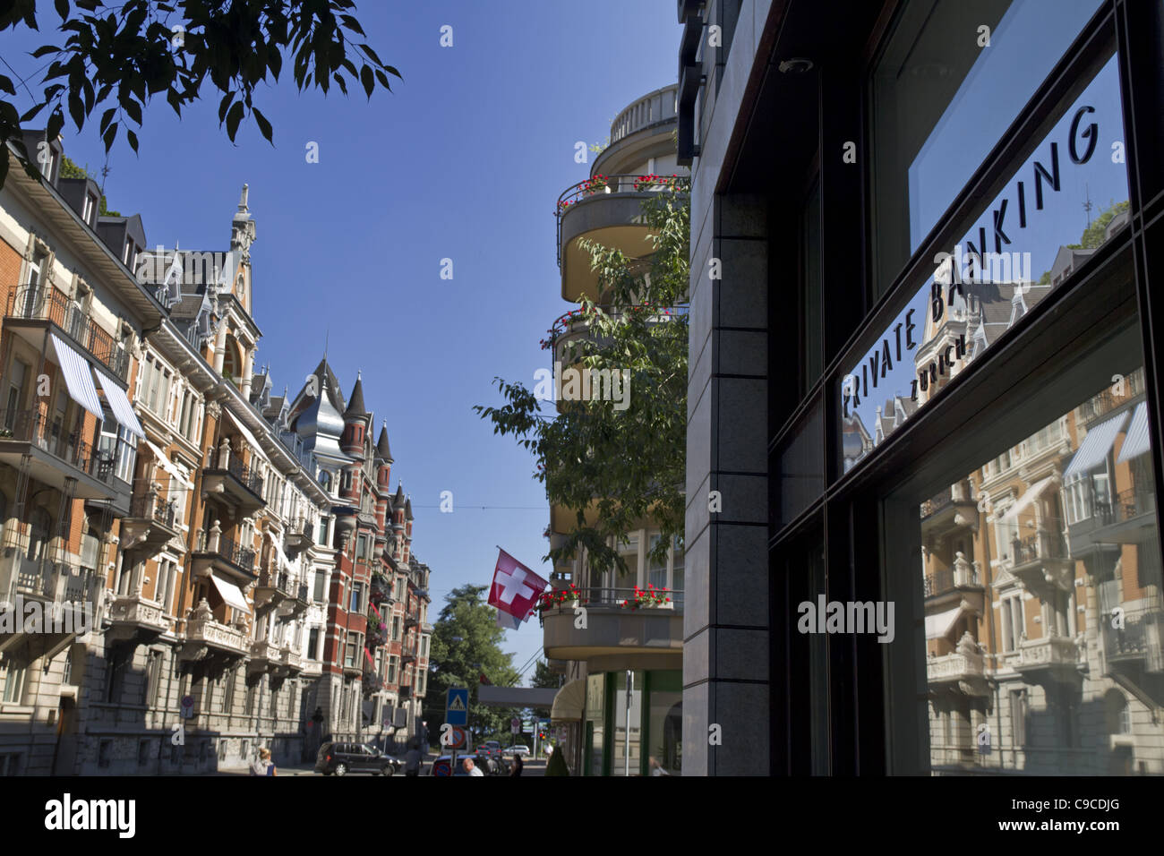 Private Banking Zürich Schweiz, Europa Stockfoto