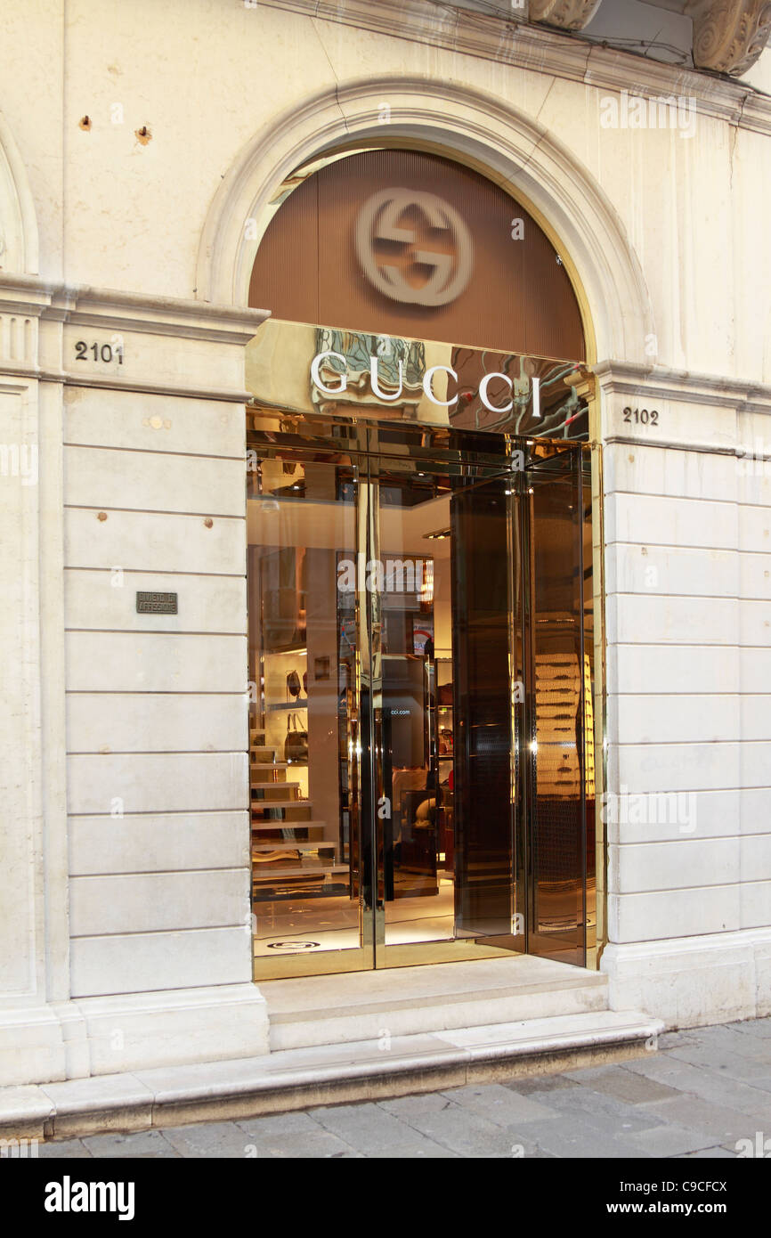 Gucci store, Venedig, Italien, Europa Stockfotografie -