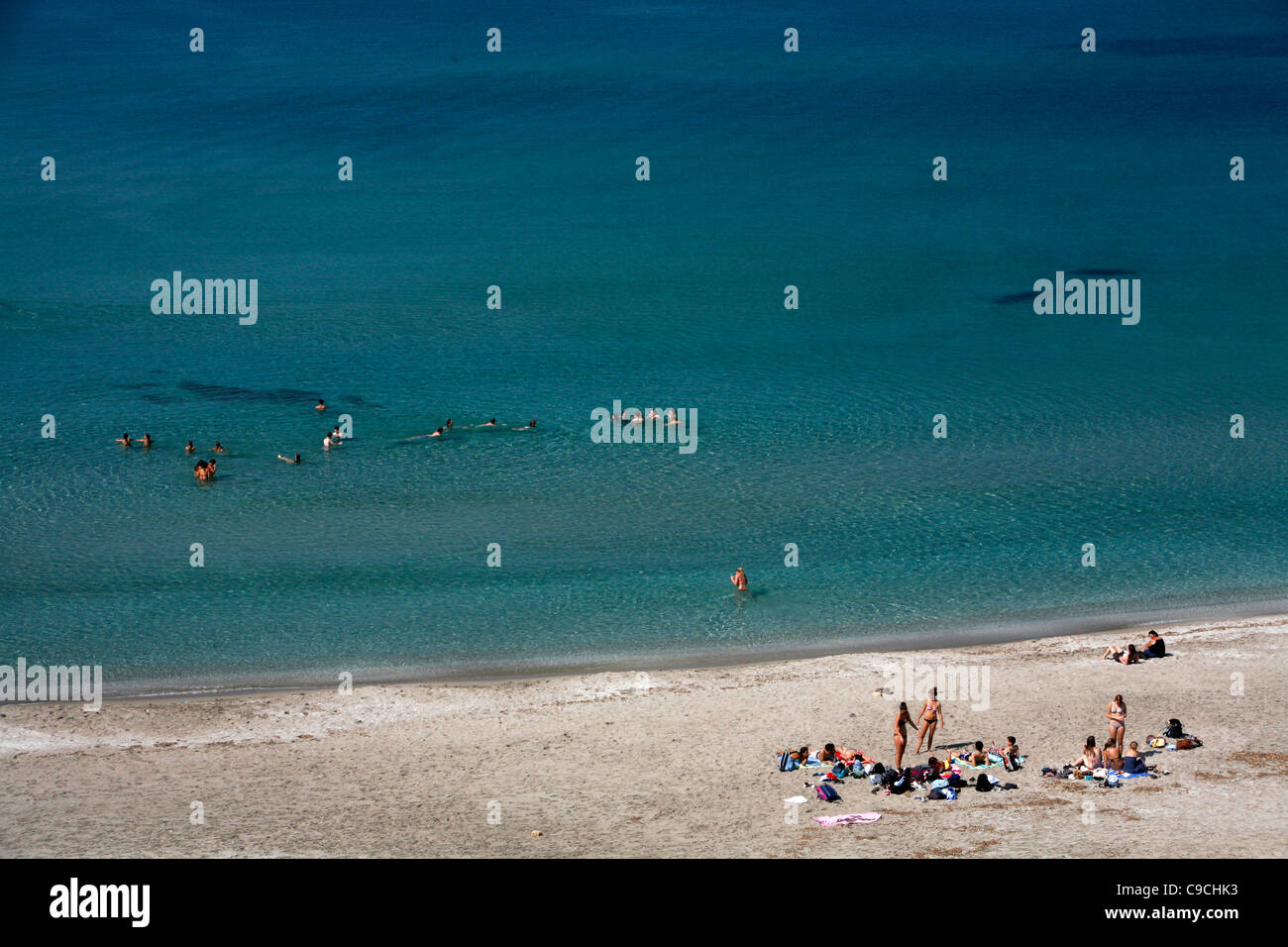 San Giovanni di Sinis Strand auf der Halbinsel Sinis, Sardinien, Italien. Stockfoto