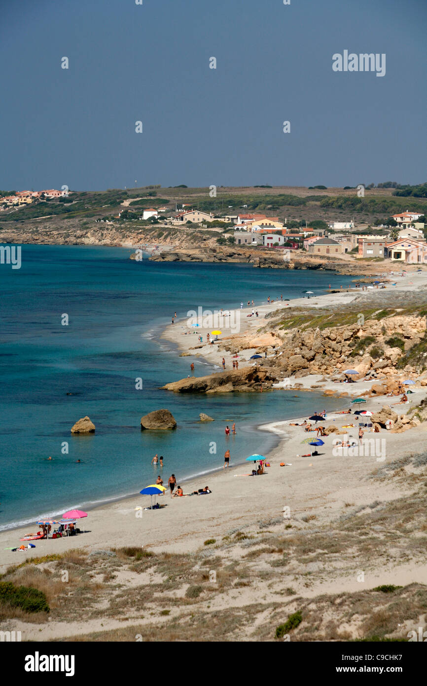 San Giovanni di Sinis Strand auf der Halbinsel Sinis, Sardinien, Italien. Stockfoto