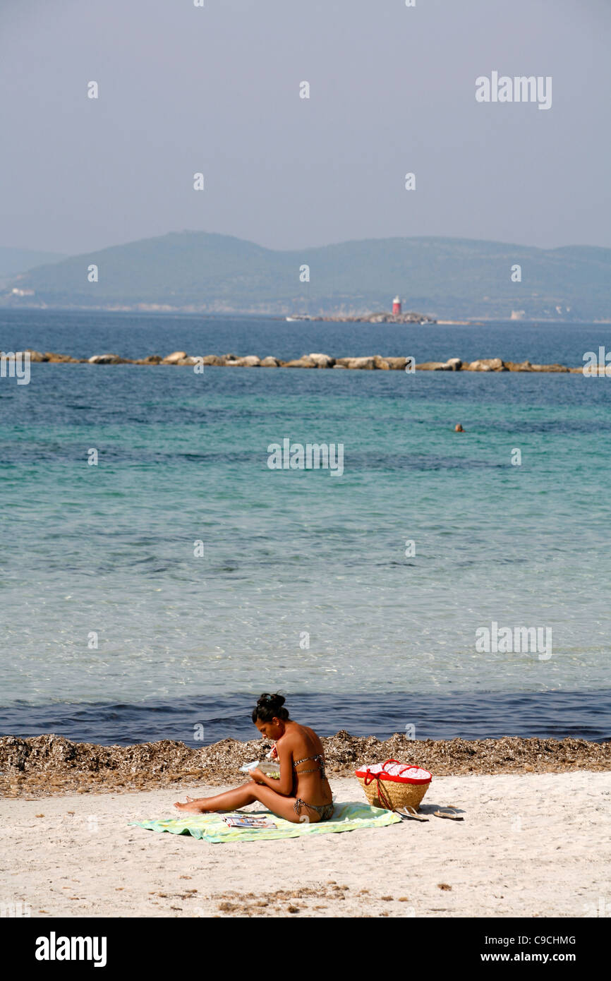 San Giovanni Beach, Alghero, Sardinien, Italien. Stockfoto