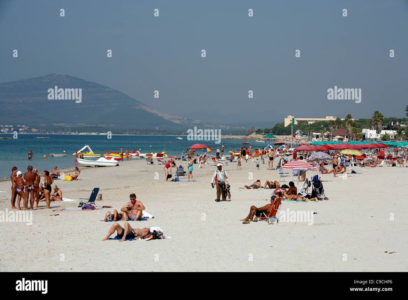 San Giovanni Beach, Alghero, Sardinien, Italien. Stockfoto