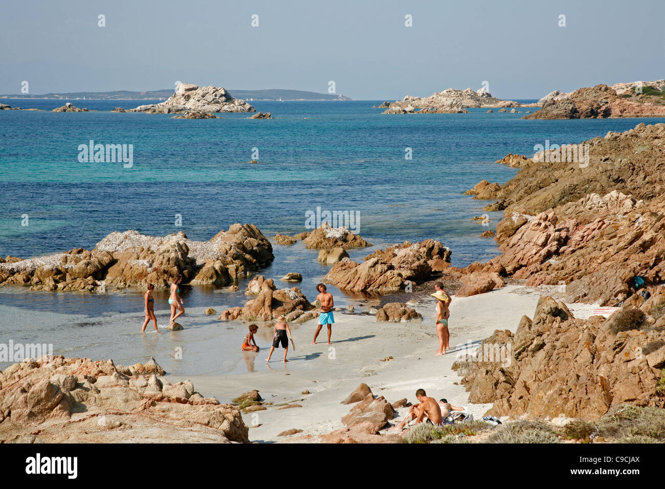 Bassa Trinita Strand, La Maddalena, Sardinien, Italien. Stockfoto