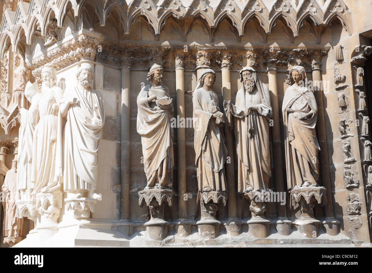 Reims Kathedrale, Champagne, Frankreich Stockfoto