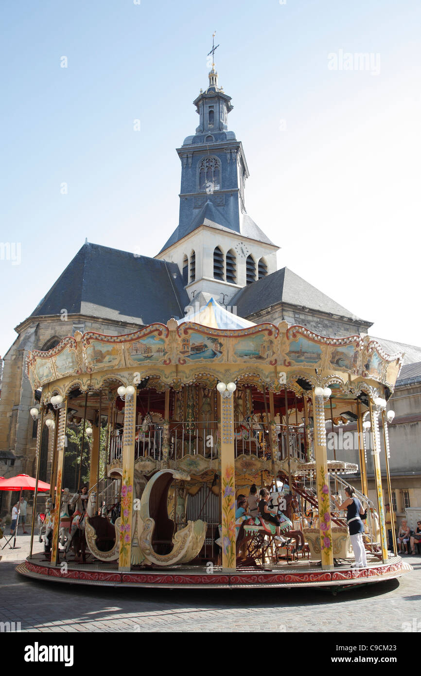 Karussell, Reims, Frankreich Stockfoto