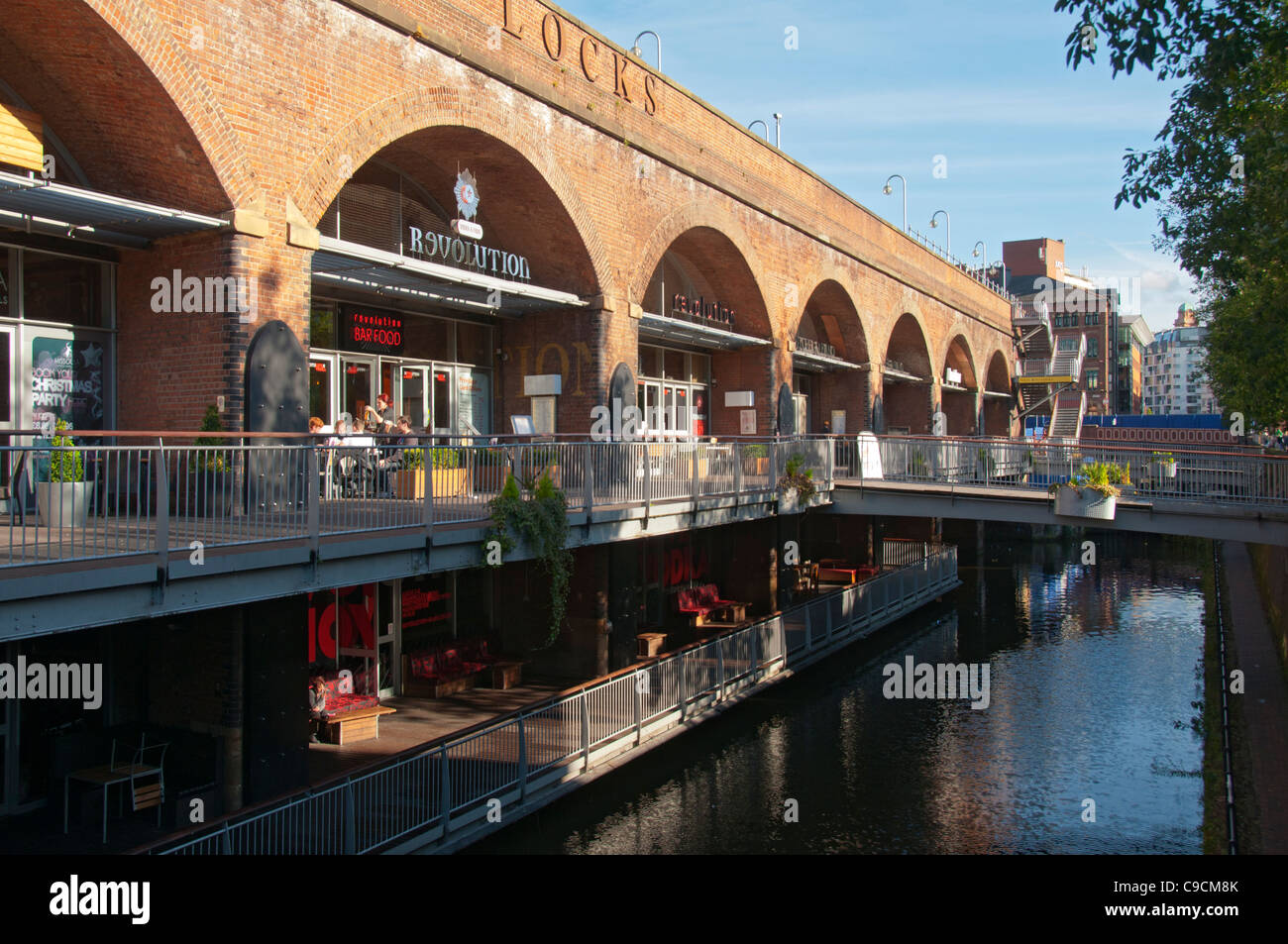 Deansgate Locks auf die Rochdale Kanal, Manchester, England, UK Stockfoto