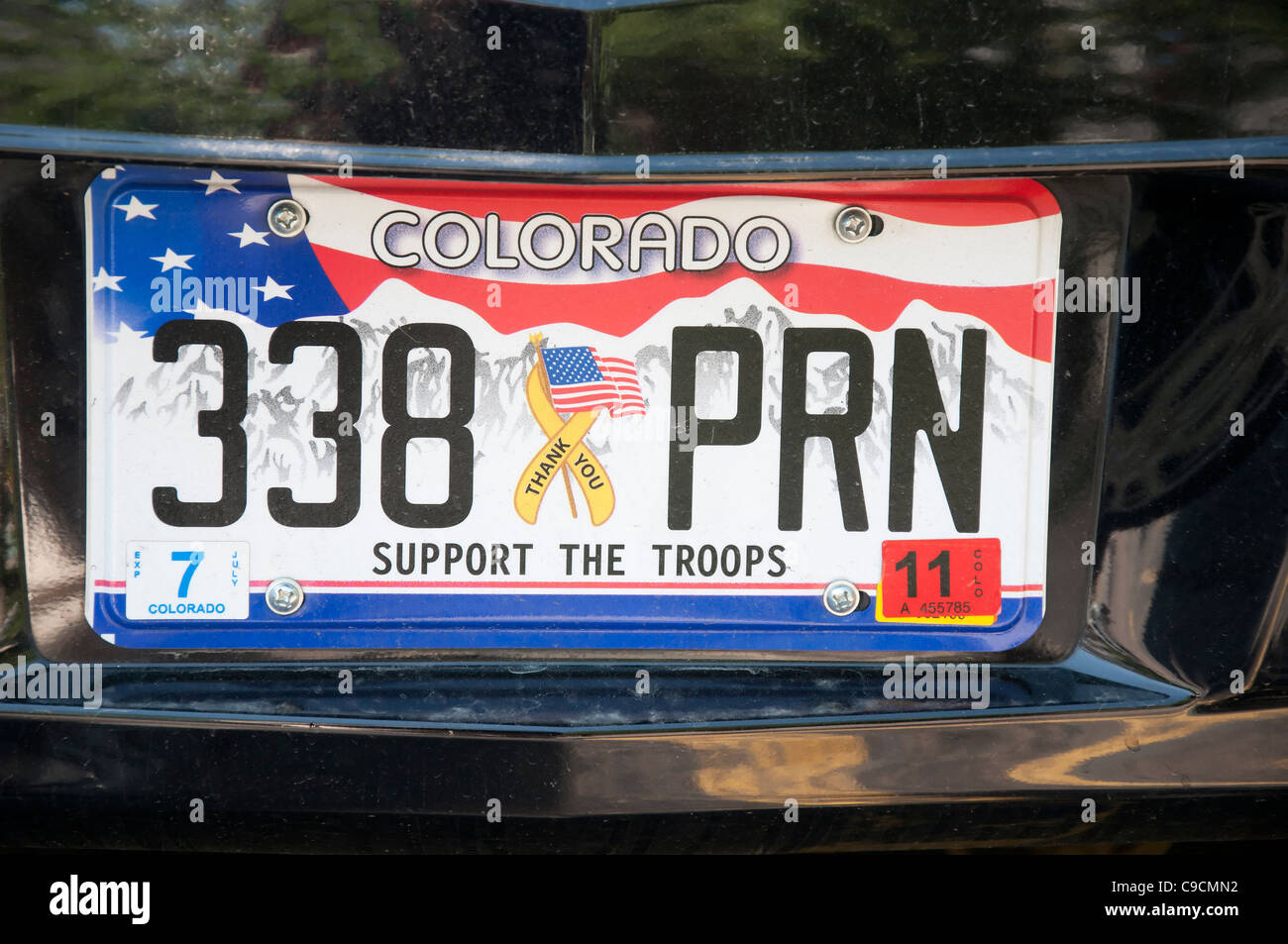 KfzKennzeichen in die Innenstadt von Denver, Colorado, USA