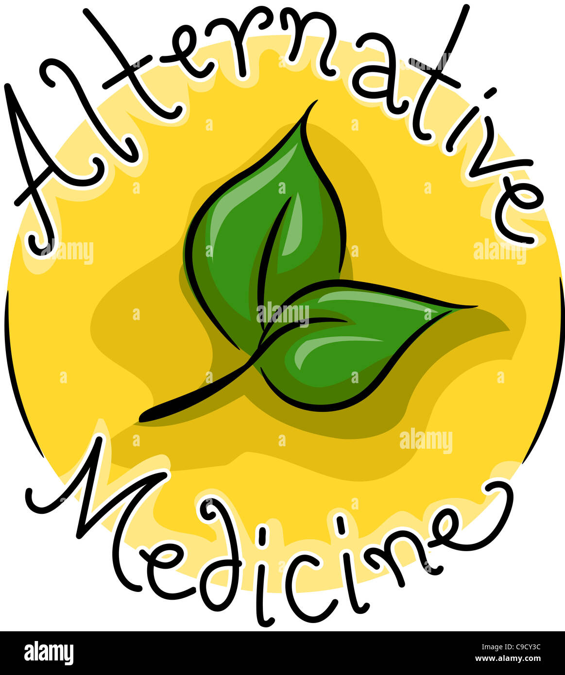 Symbol-Illustration für Alternative Medizin Stockfoto