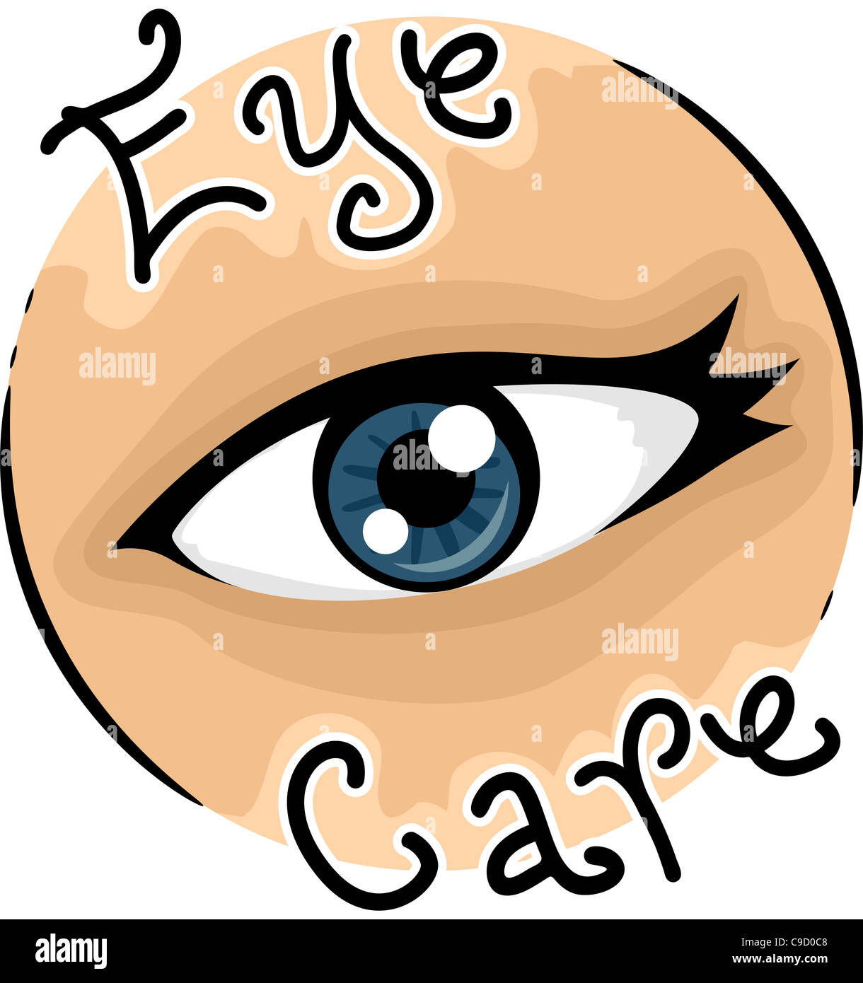 Symbol Abbildung repräsentiert Augenpflege Stockfoto