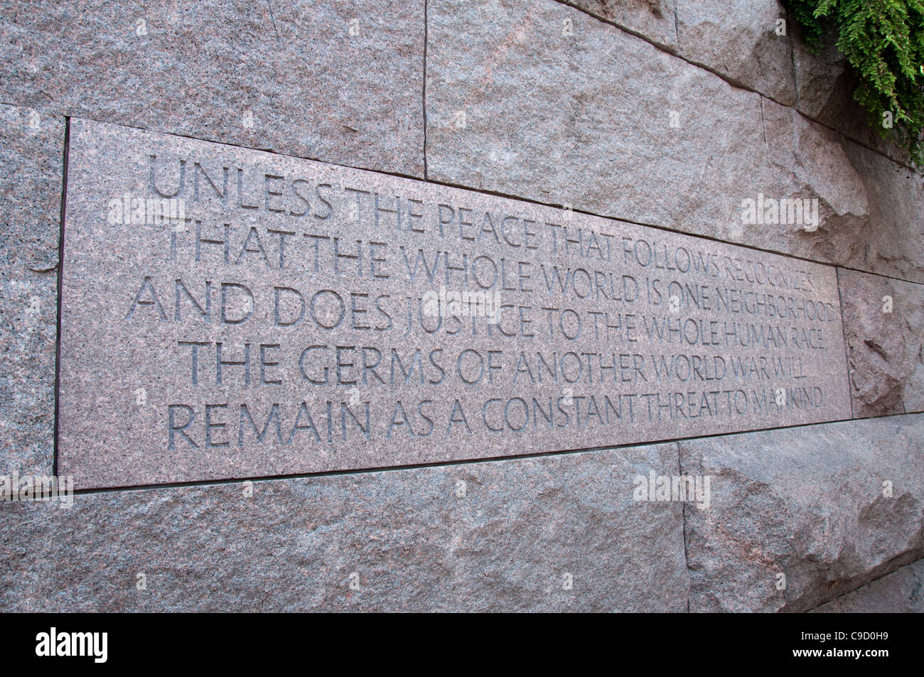 Franklin Delano Roosevelt Memorial in Washington DC, Vereinigte Staaten von Amerika-USA Stockfoto