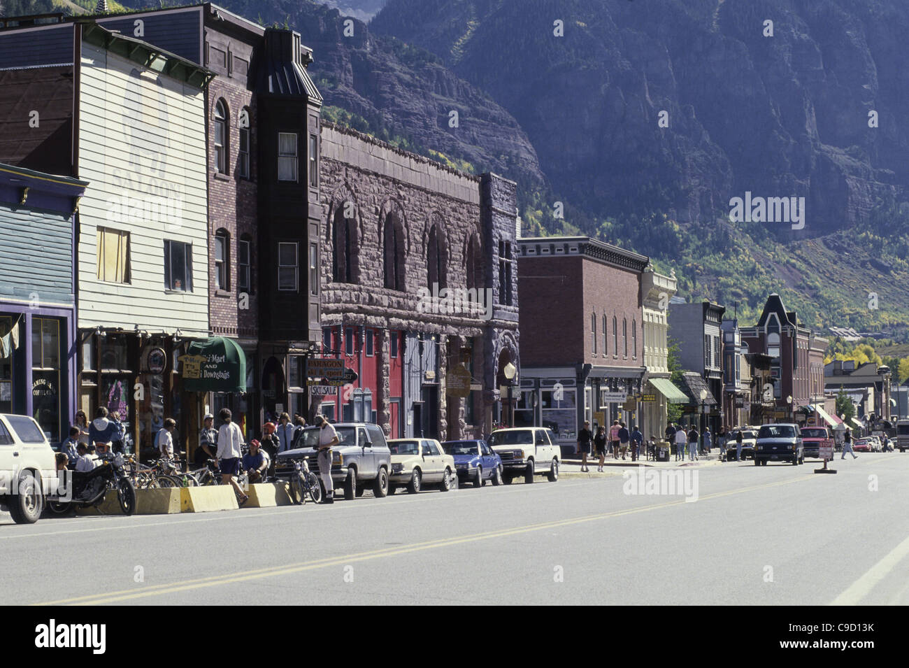 Gebäude in der malerischen Stadt, Telluride, Colorado, USA Stockfoto