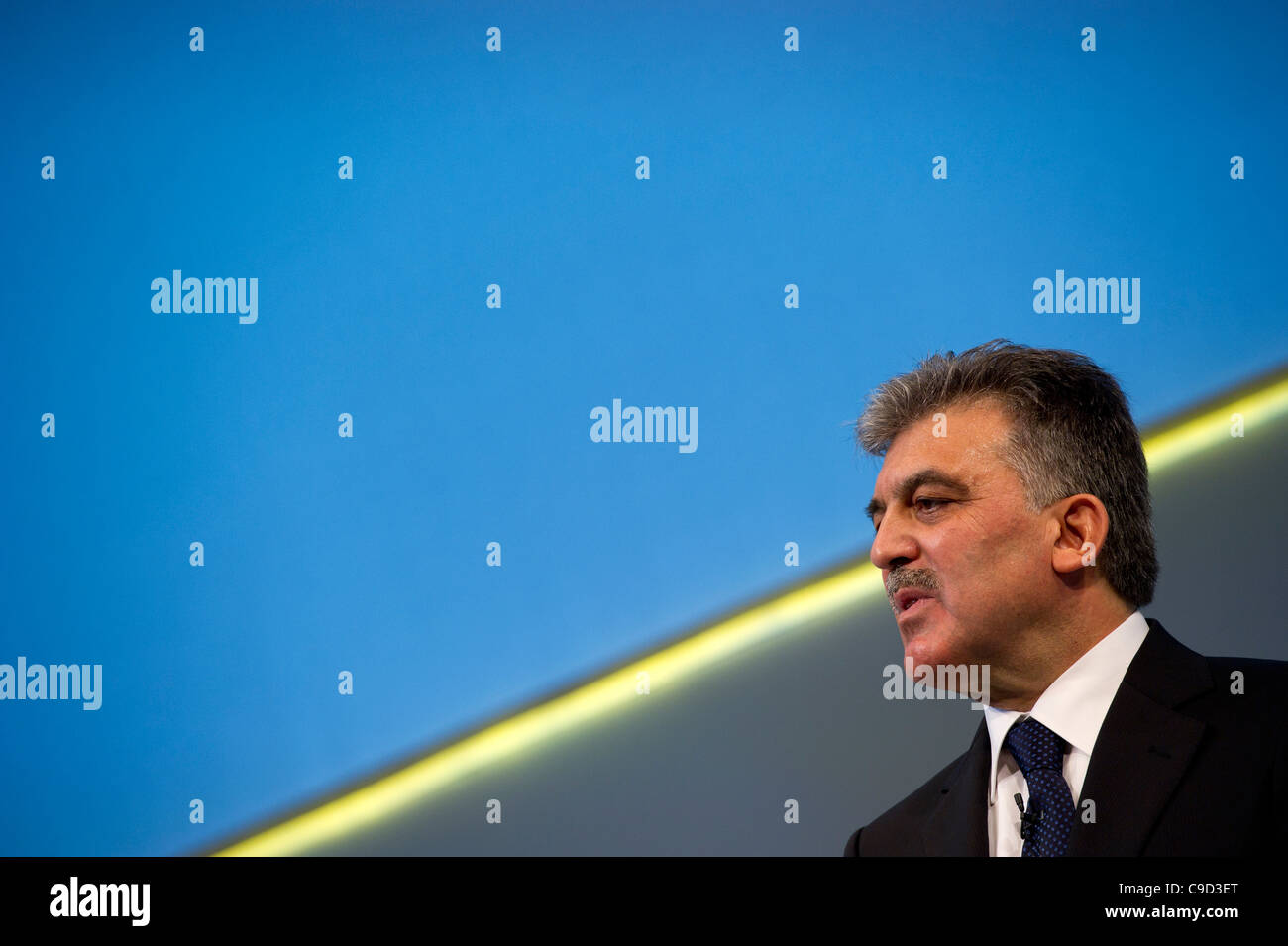 Abdullah Gül, Präsident der Türkei, spricht auf einer Konferenz in London November 2011 Stockfoto