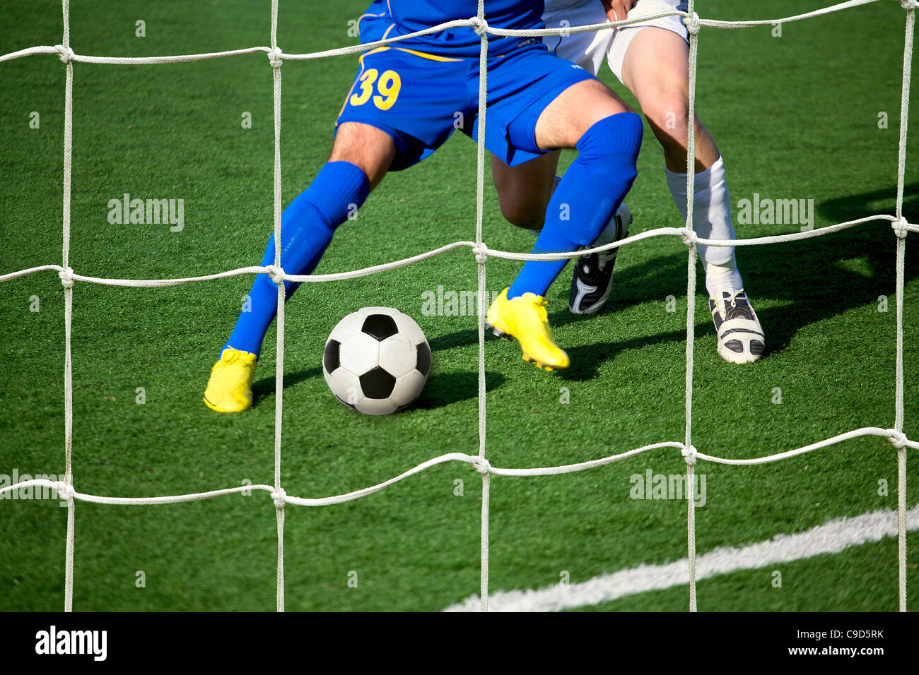 Teil der Beine-Soccer oder Fußball Thema Stockfoto