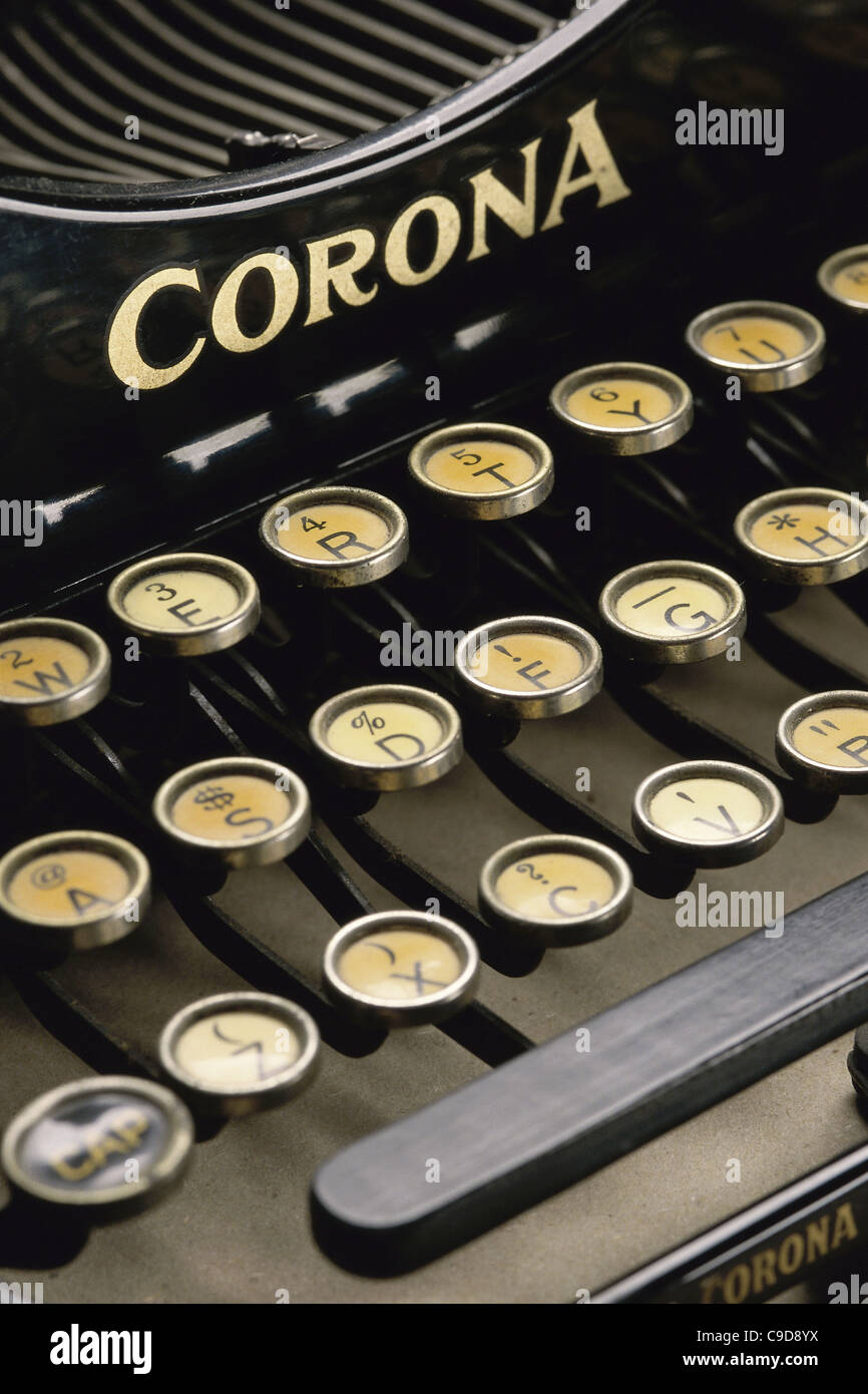 Nahaufnahme von einer alten Schreibmaschine Stockfoto
