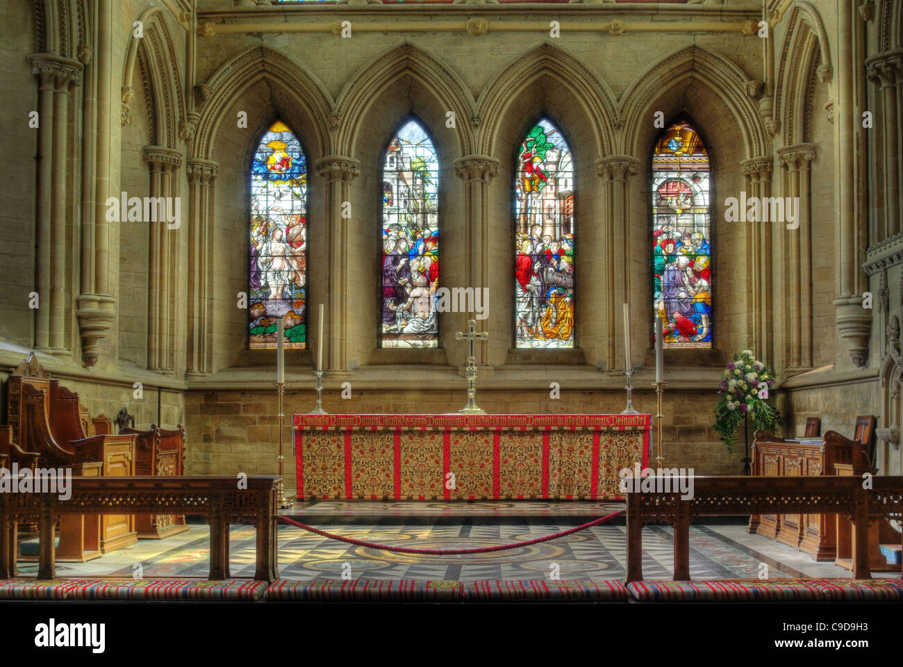 Innere des Southwell Minster, die Kathedrale von Nottinghamshire Stockfoto