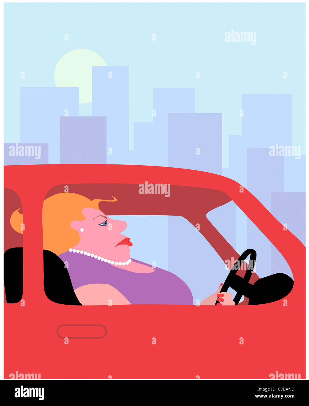 Im Bereich Verkehr Linda Braucht (b.20th C. American) Computergrafik abgehakt Stockfoto