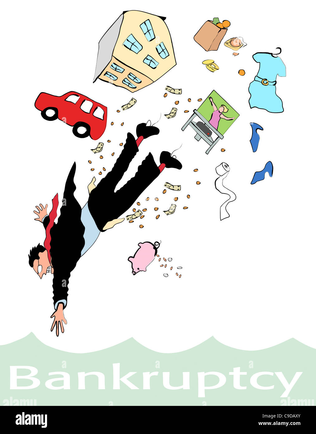 Konkurs 3, Linda Braucht (b.20th C./American), Computergrafik Stockfoto