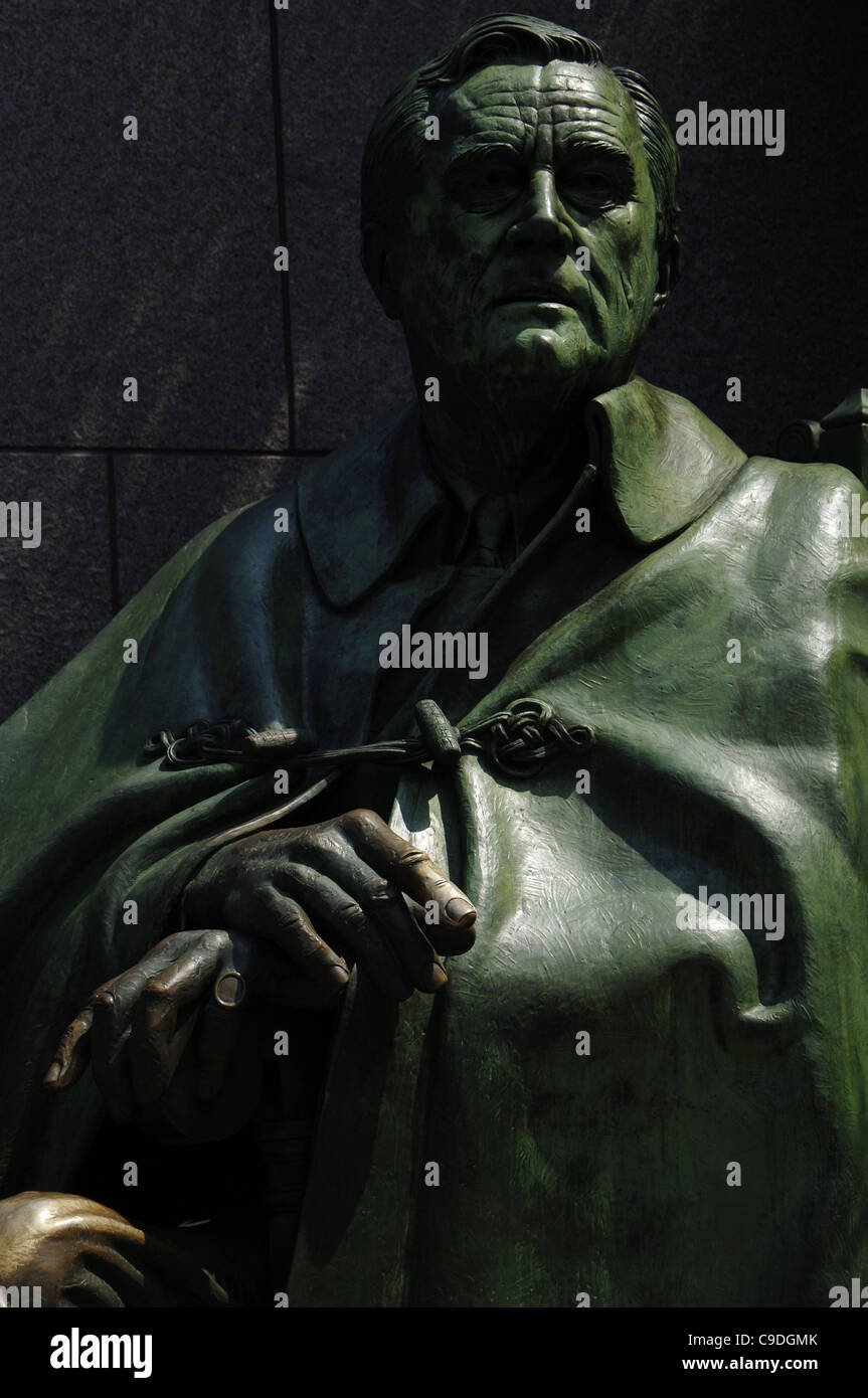 Roosevelt (1882-1945). 32. Präsident der Vereinigten Staaten. Bronze-Statue. Washington. USA. Stockfoto