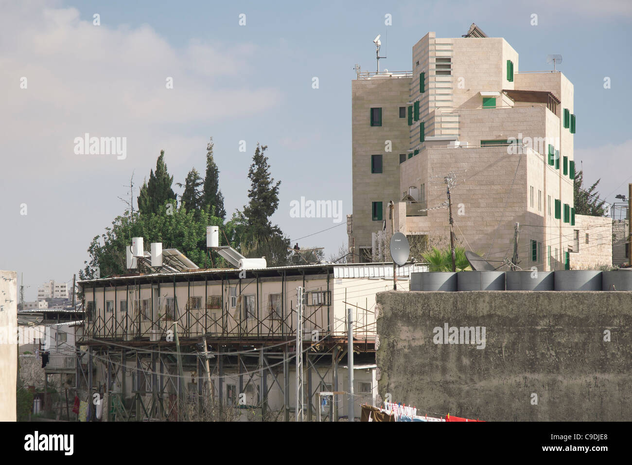 Jüdische Siedlung Tel Rumeida, Hebron, Palästina Stockfoto