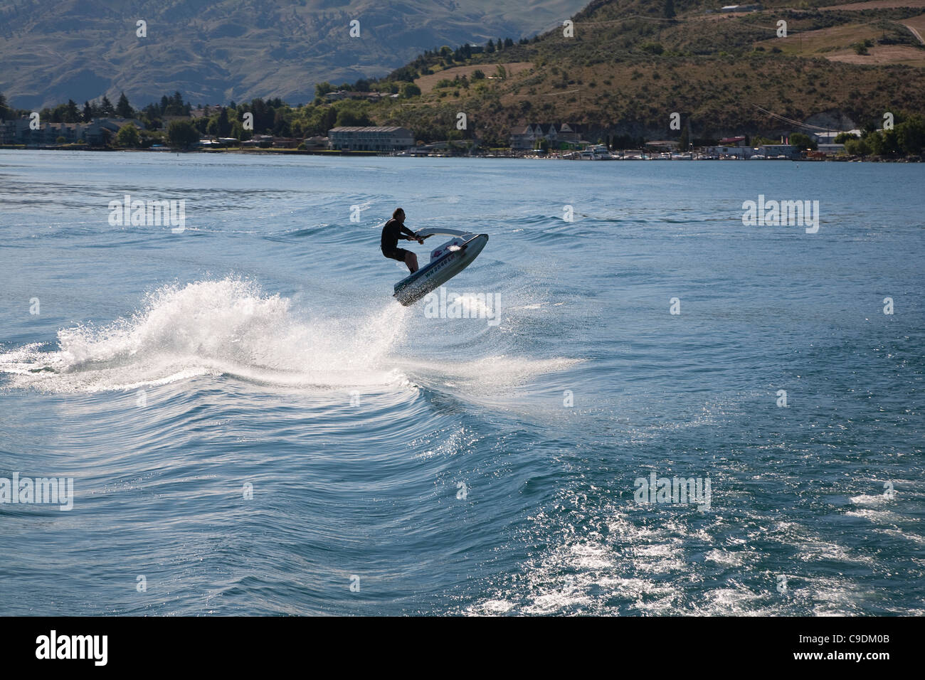 Persönlichen Wasserfahrzeuge am Lake Chelan - Chelan County, Washington. Serie 1 von 3 Stockfoto