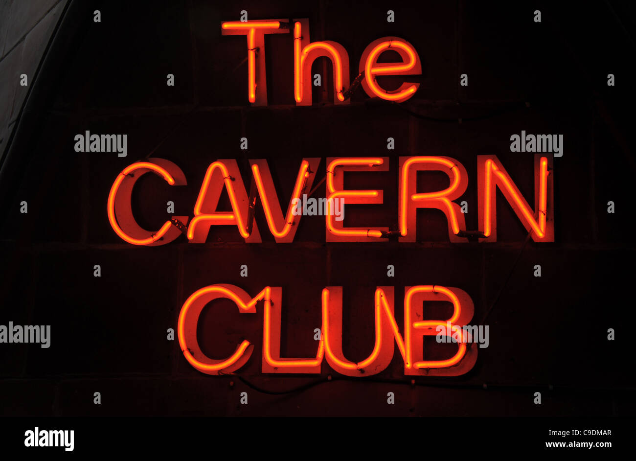 Der Cavern Club Zeichen, Liverpool, Merseyside, England, UK Stockfoto