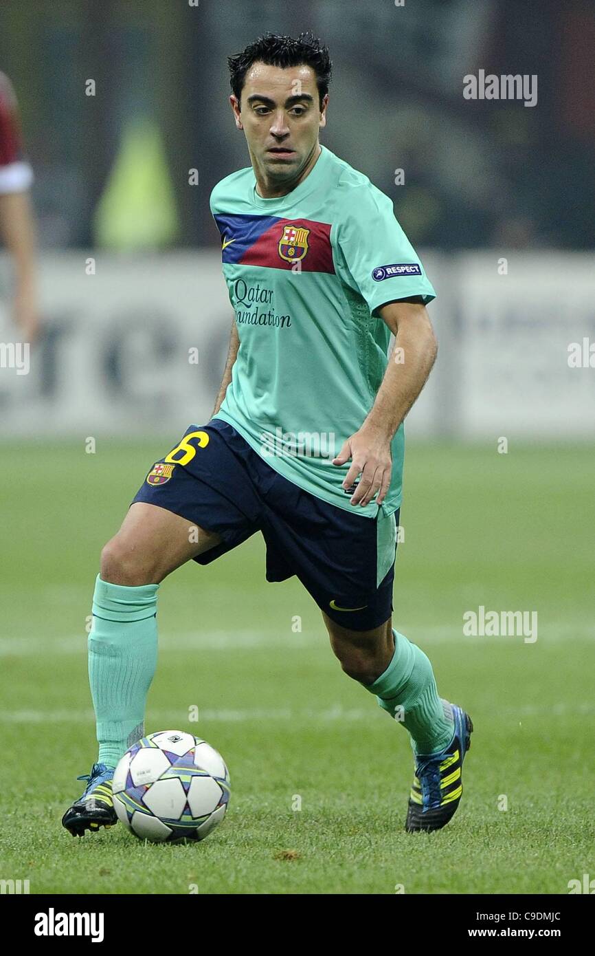 23.11.2011. Mailand, Italien.  Champions League AC Milan vs. Barcelona Gruppenphase.    Foto Xavi Hernandez Stockfoto