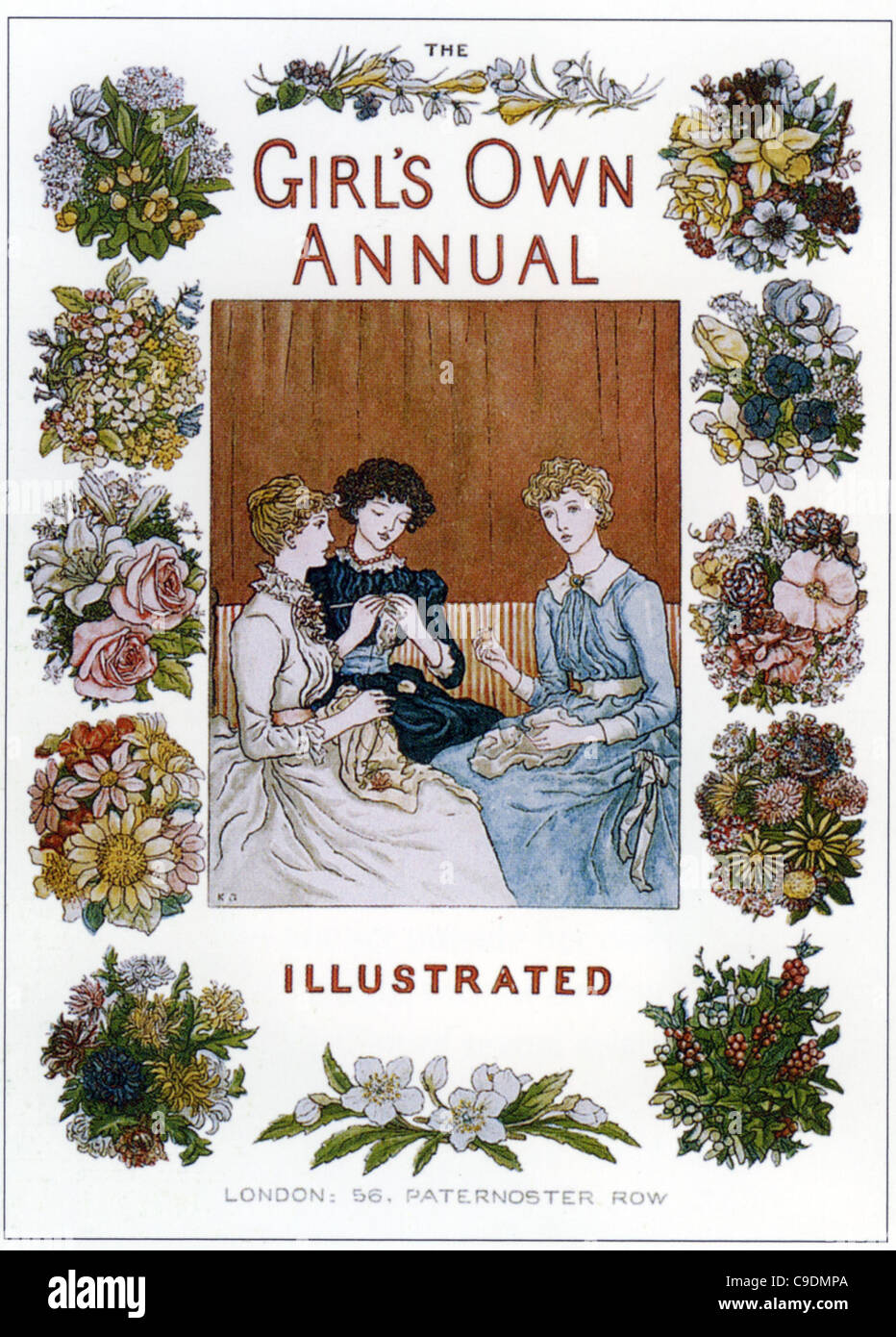 DES Mädchens eigenen jährlichen über 1870 mit Illustrationen von Kate Greenaway Stockfoto
