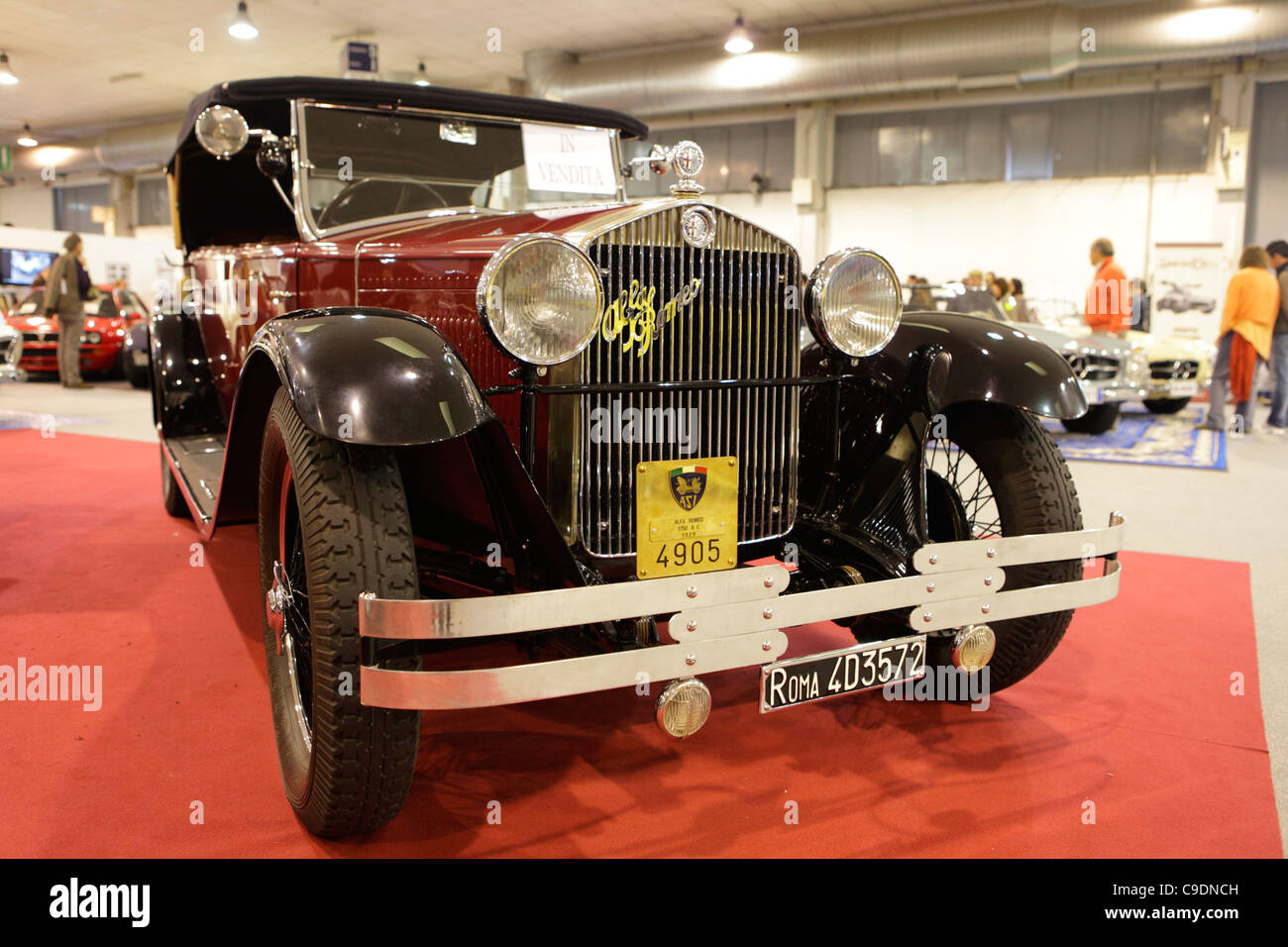 Oldtimer Alfa Romeo 1930 auf Messe Padua, Italien Stockfoto