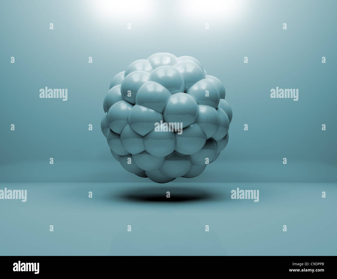Abstrakte Atom 3D-Illustration Stockfoto