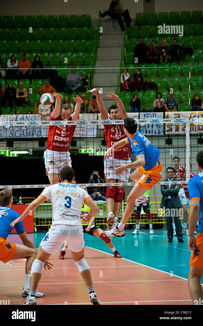 Italienischen Volleyball Liga Acqua Paradiso Monza - Copra Piacenza Stockfoto