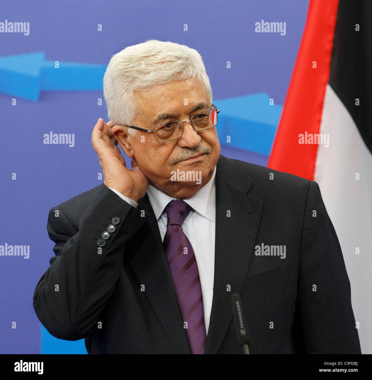 Präsident der palästinensischen Autonomiebehörde, Mahmoud Abbas. Stockfoto
