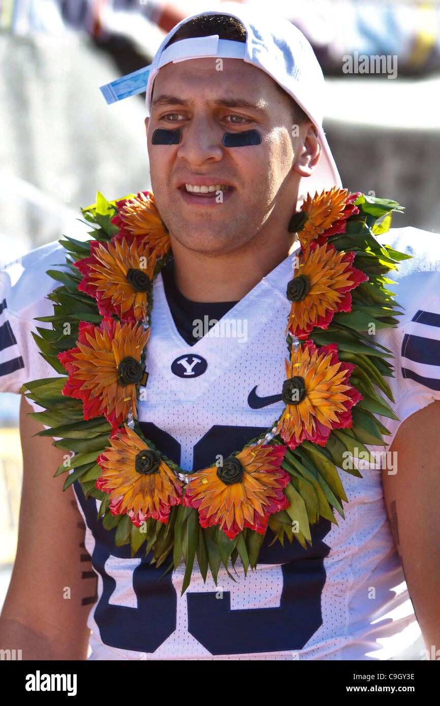 30. Dezember 2011 - Dallas, Texas, USA - BYU Cougar WR Spencer Hafoka (83) während der post-Spiel zwischen dem Tulsa Golden Hurricane und BYU Cougars.  BYU Niederlagen Tulsa 24-21 Gerald J. Ford Stadium. (Kredit-Bild: © Andrew Dieb/Southcreek/ZUMAPRESS.com) Stockfoto