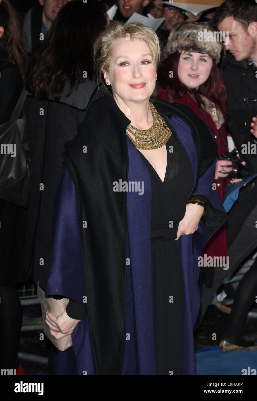 London, UK, 01.04.2012 Meryl Streep besucht die eiserne Lady - UK-Film-Premiere am BFI Southbank, London. Stockfoto