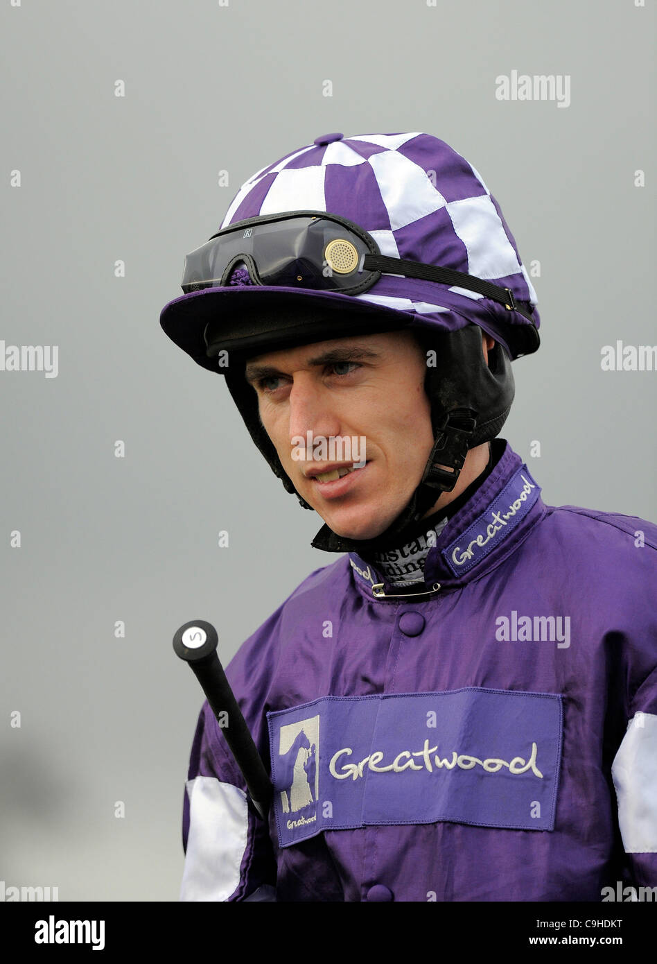 PADDY BRENNAN JOCKEY SOUTHWELL RACECOURSE SOUTHWELL ENGLAND 4. Januar 2012 Stockfoto