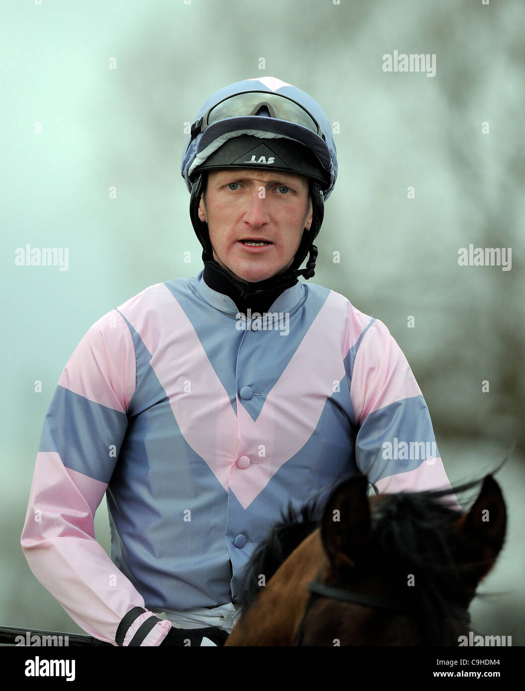 Herr MATTHEW SMITH JOCKEY SOUTHWELL RACECOURSE SOUTHWELL ENGLAND 4. Januar 2012 Stockfoto