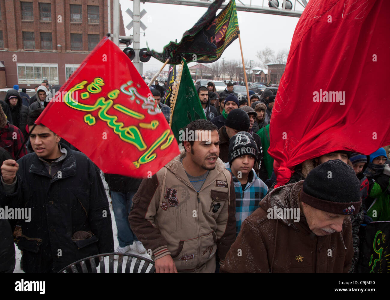 Dearborn, Michigan - Shia Moslems marschierten durch die Straßen von ...