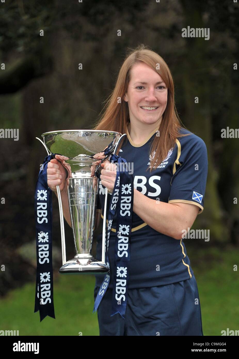 DER HULINGHAM CLUB, LONDON, UK, Mittwoch, 25. Januar 2012. Susie Brown von Schottland. RBS 6 Nations Rugby Start. Stockfoto