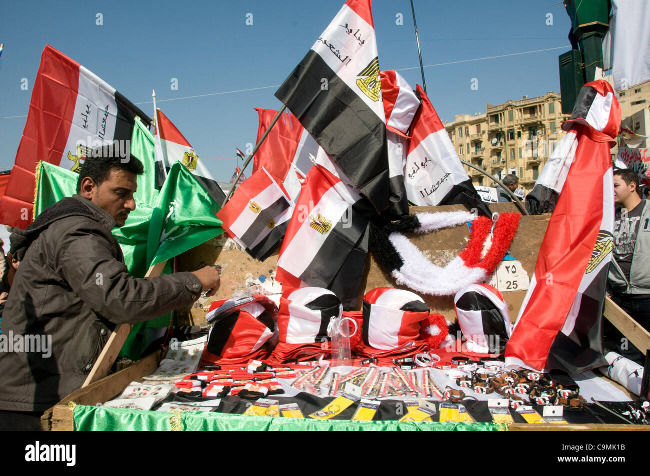 Ägypten-Aufstand, erster Jahrestag Tahrir square Cairo Stockfoto