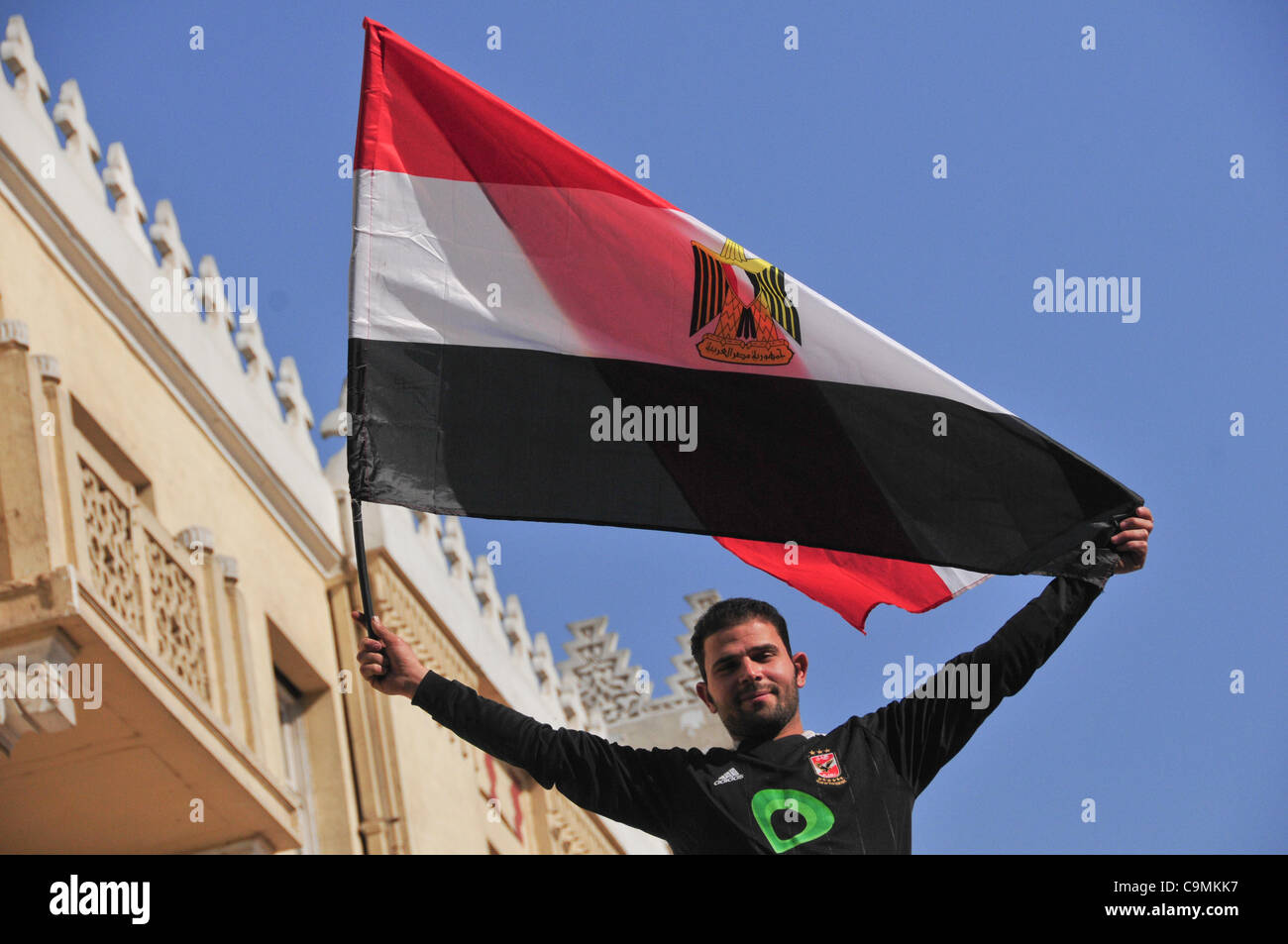 Tahrir-Platz, ersten Jahrestag der Revolution, Kairo Ägypten Stockfoto