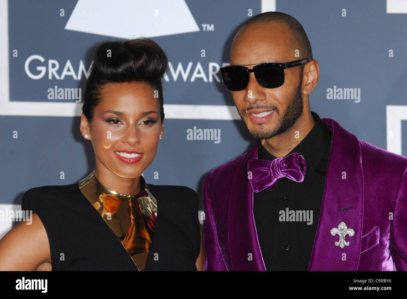 Alicia Keys, Swizz Beatz im Ankunftsbereich für das 54. Annual GRAMMY Awards - Ankünfte, das Staples Center, Los Angeles, CA 12. Februar 2012. Foto von: Elizabeth Goodenough/Everett Collection Stockfoto