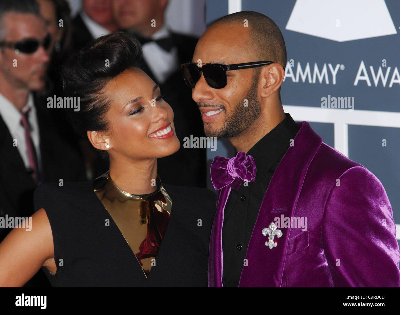Alicia Keys, Swizz Beatz im Ankunftsbereich für das 54. Annual GRAMMY Awards - Ankünfte, das Staples Center, Los Angeles, CA 12. Februar 2012. Foto von: Elizabeth Goodenough/Everett Collection Stockfoto