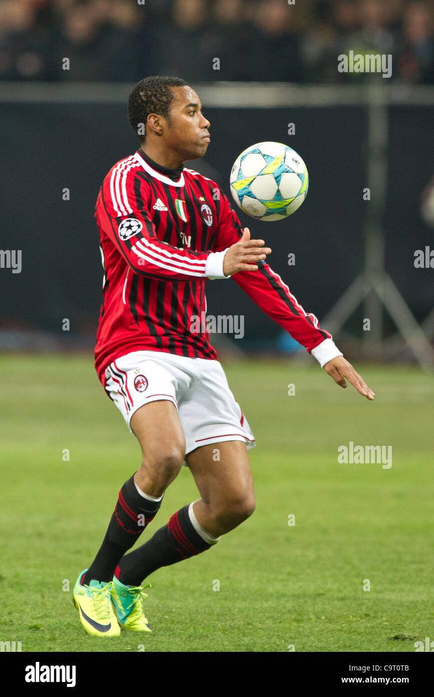 Robinho (Mailand), 15. Februar 2012 - Fußball / Fußball: UEFA Champions League Runde der 16, 1. Etappe match zwischen dem AC Mailand 4-0 Arsenal im Stadio Giuseppe Meazza in Mailand, Italien. (Foto von Enrico Calderoni/AFLO SPORT) [0391] Stockfoto