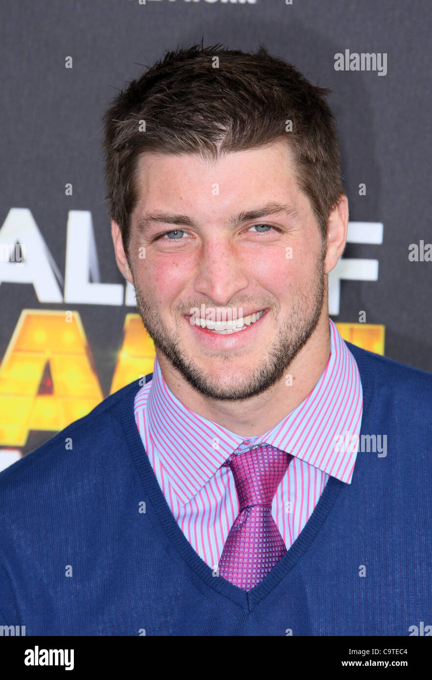 TIM TEBOW CARTOON NETWORK veranstaltet 2. jährlichen HALL OF GAME AWARDS SANTA MONICA LOS ANGELES Kalifornien USA 18. Februar 2012 Stockfoto