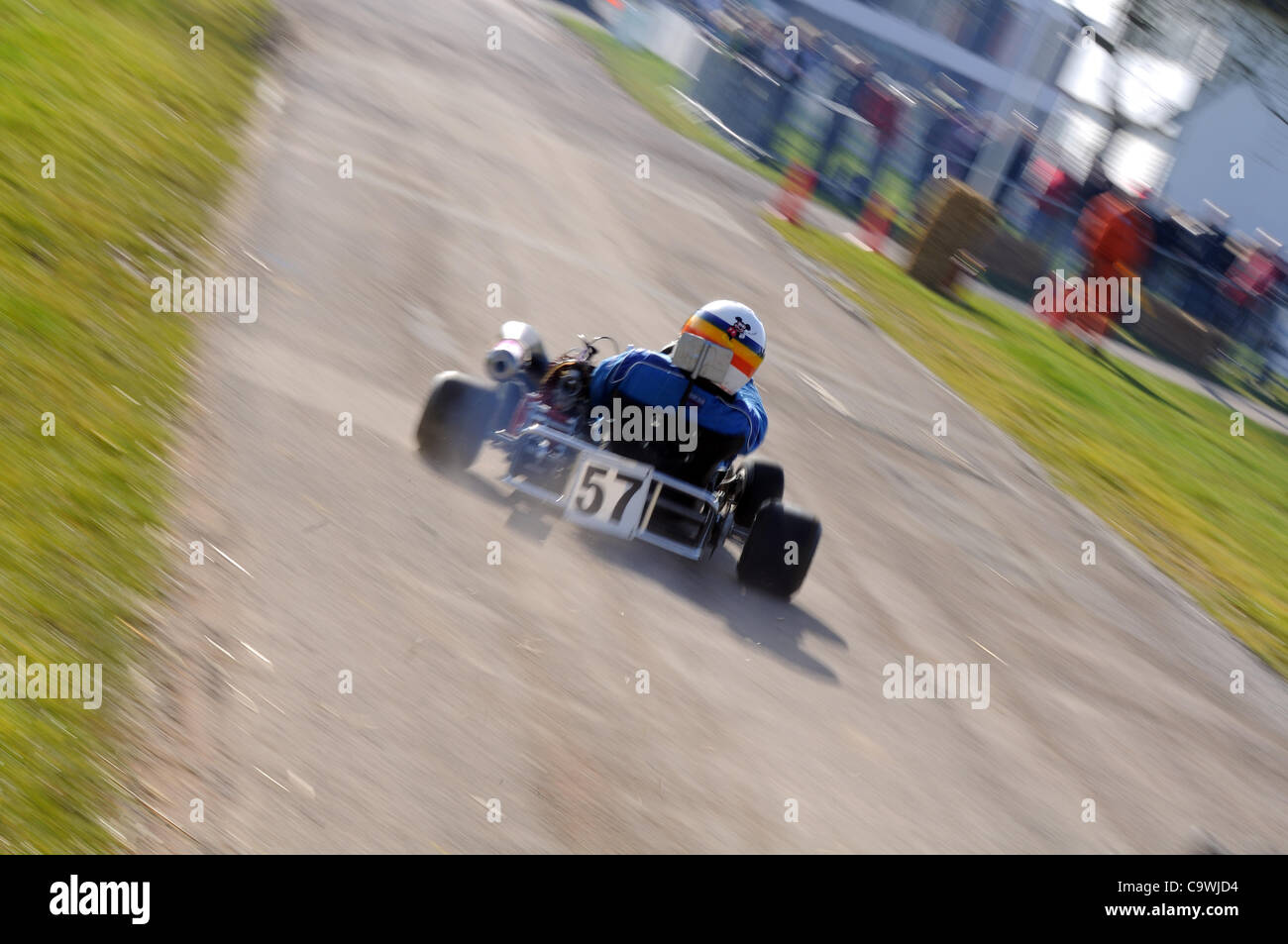 25. Februar 2012 - Stoneleigh Park, Coventry, UK.  Historischen Kartsport-Demonstration auf der Retro-Rennen 2012 Stockfoto