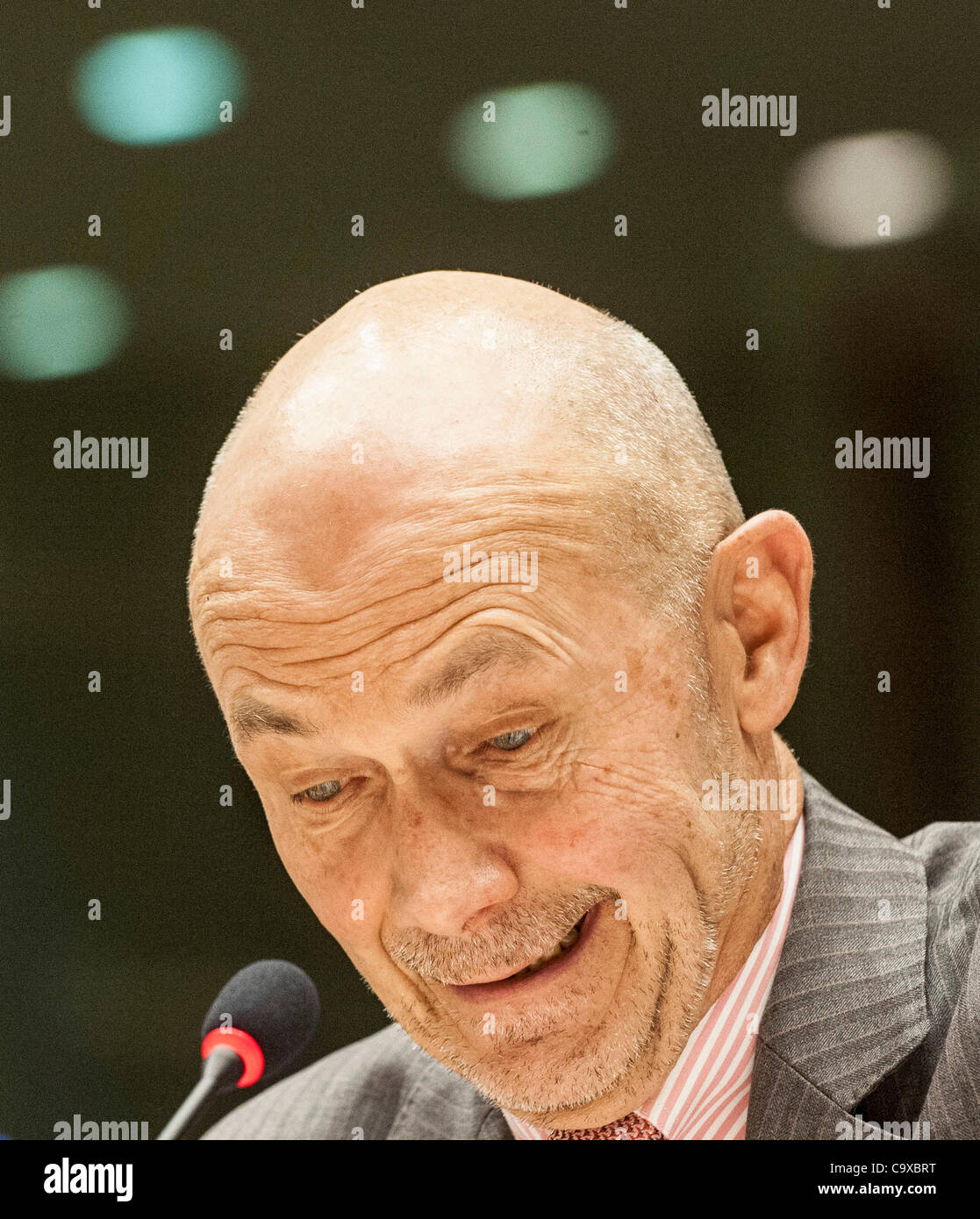 29. Februar 2012 - Brüssel, BXL, Belgien - Pascal Lamy, Director General von der Welthandelsorganisation (WTO), hält eine Rede vor dem Ausschuss für internationalen Handel im Europäischen Parlament in Brüssel am 29 / 02 / 2012 von Wiktor Dabkowski (Credit-Bild: © Wiktor Dabkowski/ZUMA Stockfoto