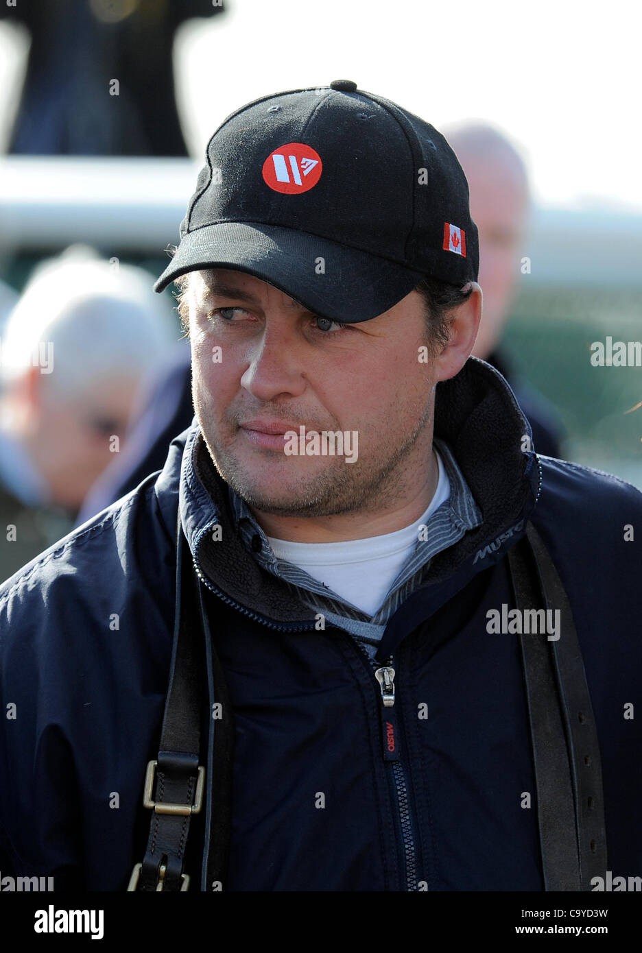 IAN MCINNES TRAINER SOUTHWELL RACECOURSE SOUTHWELL ENGLAND 6. März 2012 Stockfoto