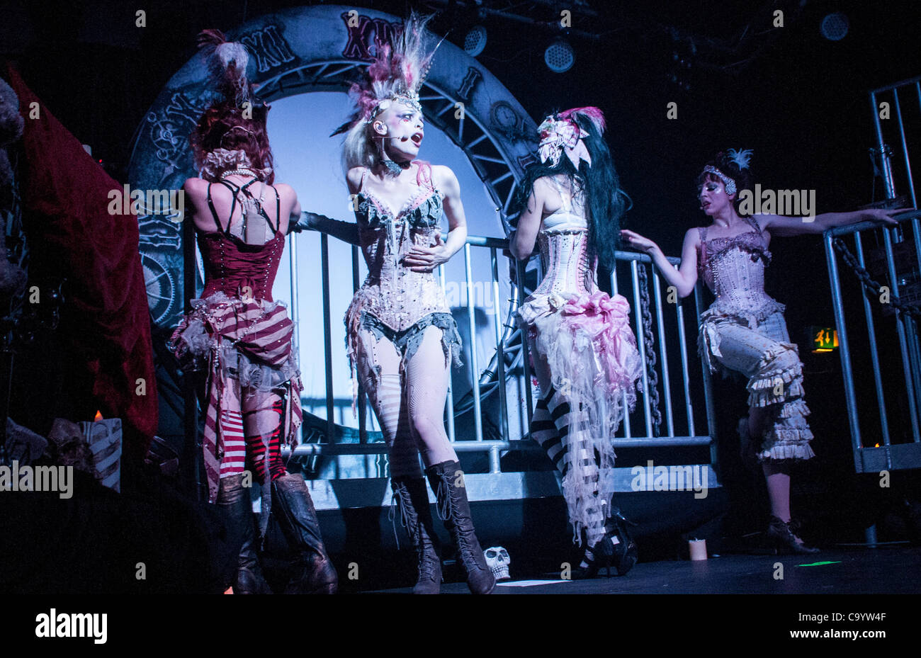 Emilie Autumn bringt ihre Vintage inspirierte Show in Glasgows' Garage Veranstaltungsort als Bestandteil ihrer UK-Tour. Bild: Wullie Marr / Alamy Stockfoto