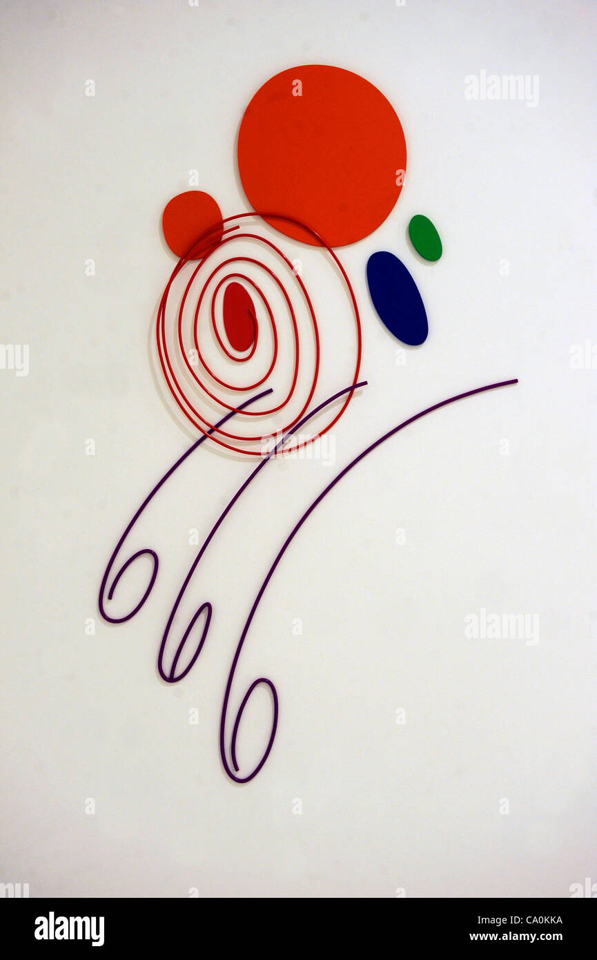 Ausstellung mit Werken von Karel Malich stattfinden in Galerie Zdenek Sklenar in Prag, Tschechische Republik, 13. März 2012. (CTK Foto/Michal Krumphanzl) Stockfoto