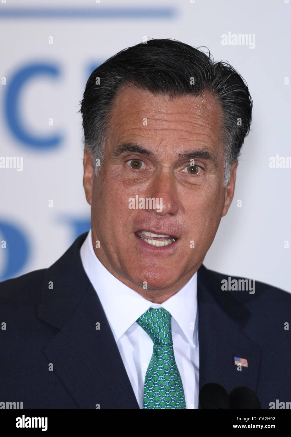 MITT ROMNEY MITT ROMNEY Kampagne Veranstaltung SAN DEIGO Kalifornien USA 26. März 2012 Stockfoto